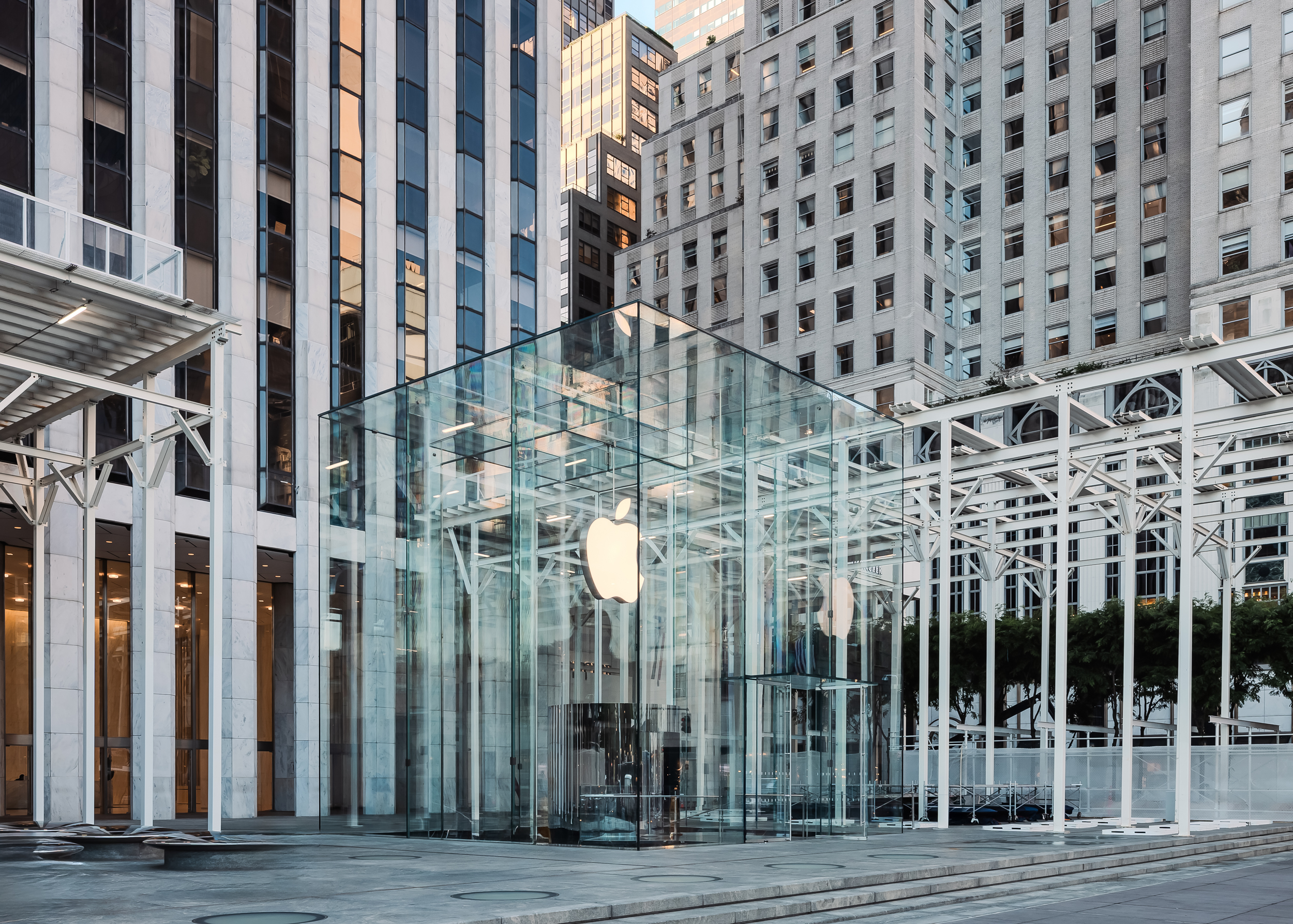 Notes from New York, lead plate — Apple Fifth Avenue cube